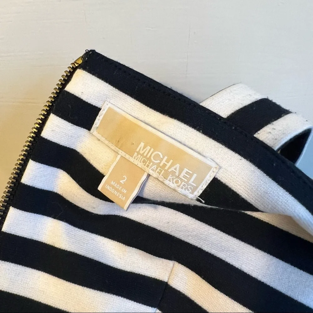 Price reduced: Michael Kors navy blue and white striped dress - Picture 5 of 5